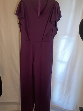 2XL Deep Plum Stretch Top - Polyester-Spandex Jumpsuit